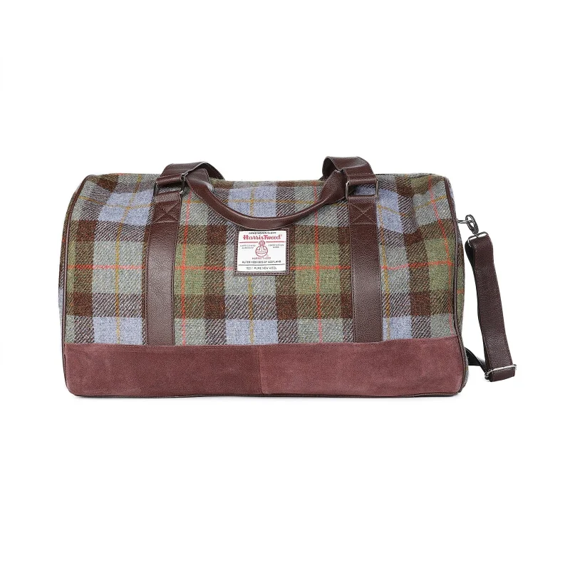 clyde harris macleod tartan tweed weekend bag