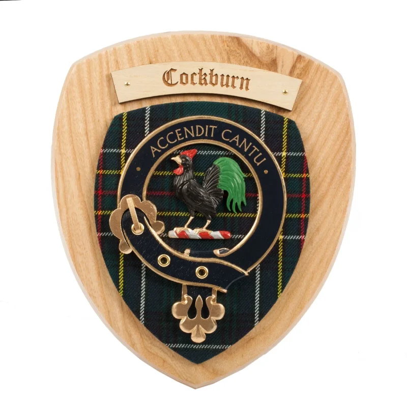 cockburn clan wall plaque