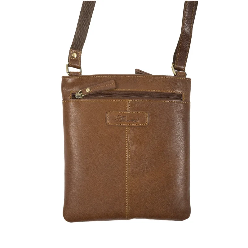 cognac leather body bag