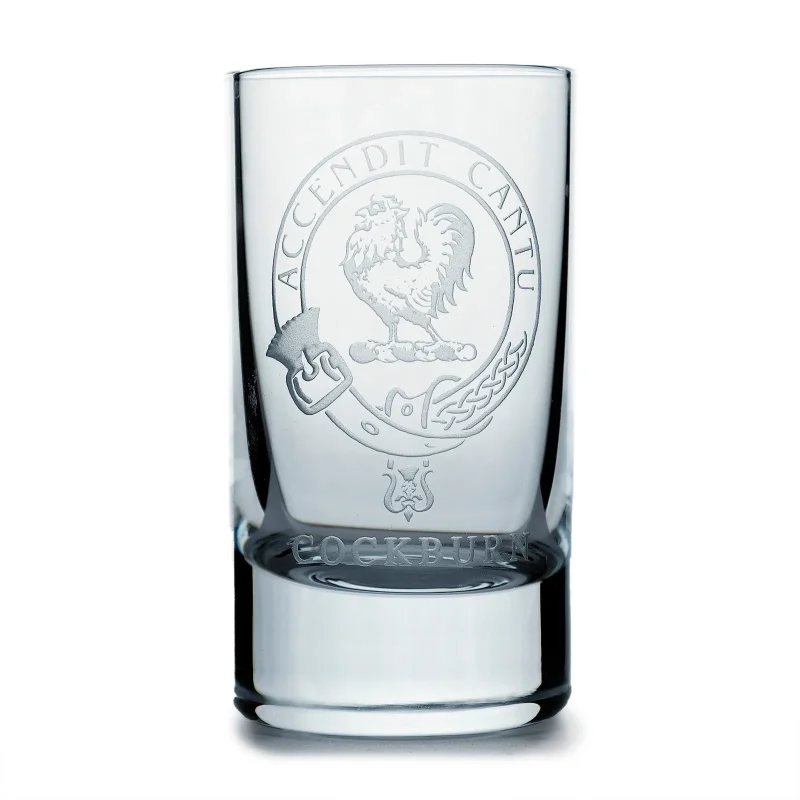 collins cockburn crystal clan shot glass