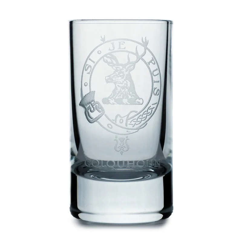 collins colquhoun clan crystal shot glass