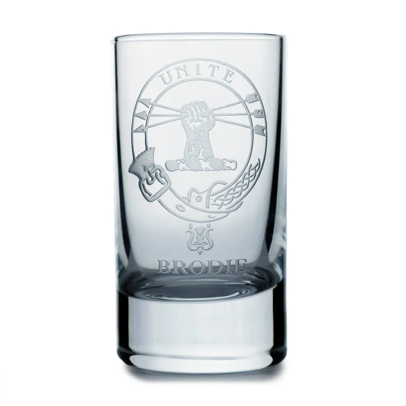 collins crystal clan brodie shot glass