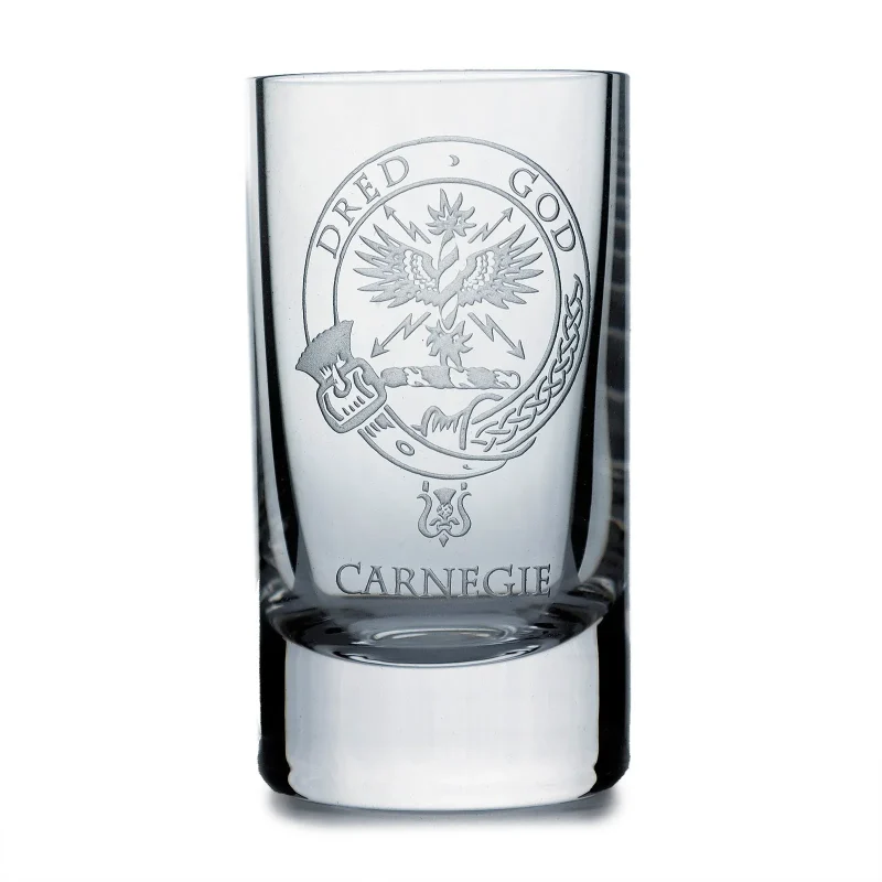 collins crystal clan carnegie shot glass