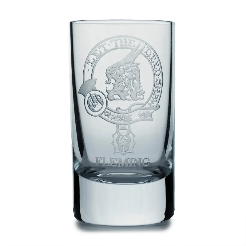 collins crystal clan fleming shot glass