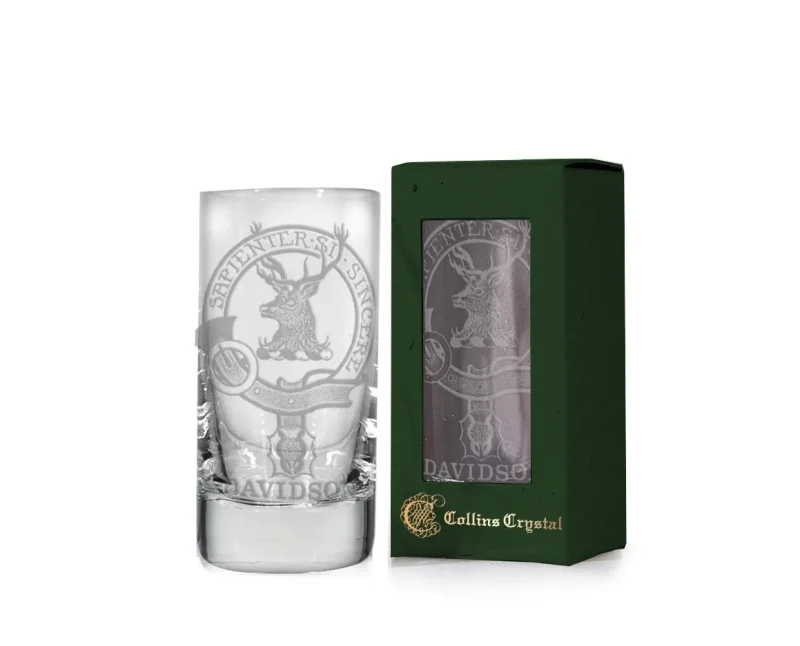 collins crystal clan gordon shot glass