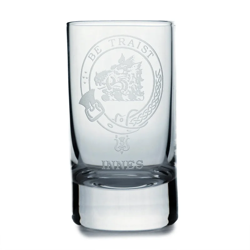 collins crystal clan innes shot glass