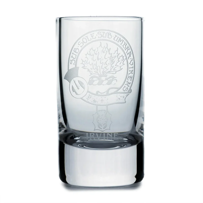 collins crystal clan irvine shot glass