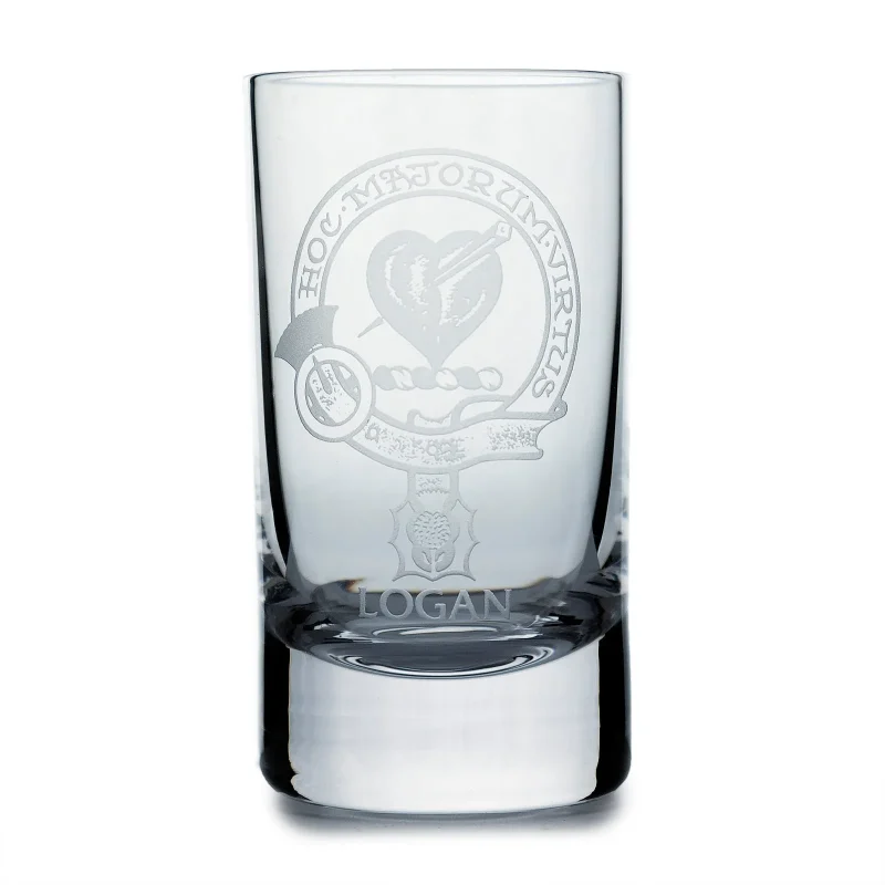 collins crystal clan logan shot glass