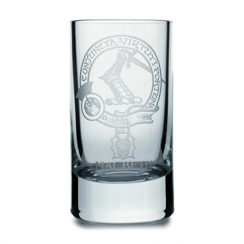 collins crystal clan macbeth shot glass