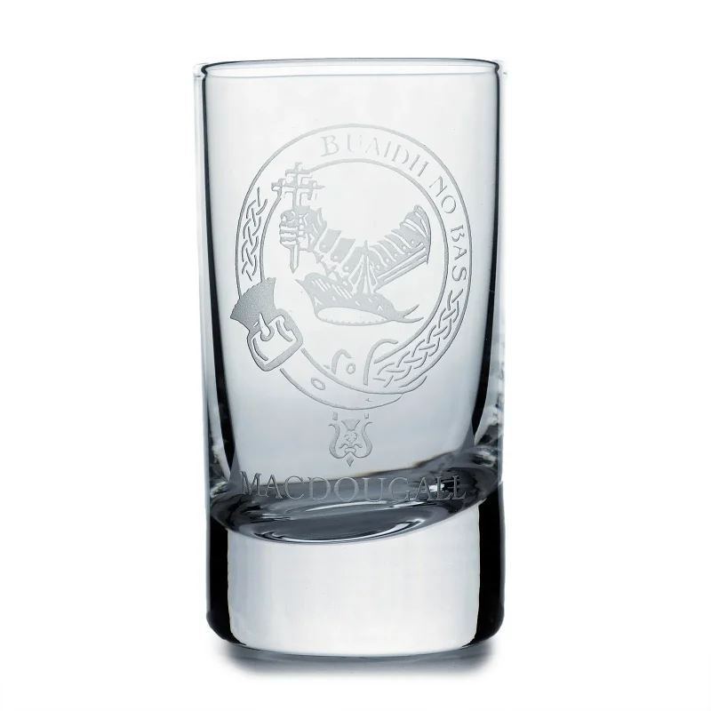 collins crystal clan macdougall shot glass