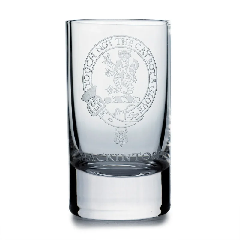 collins crystal clan mackintosh shot glass