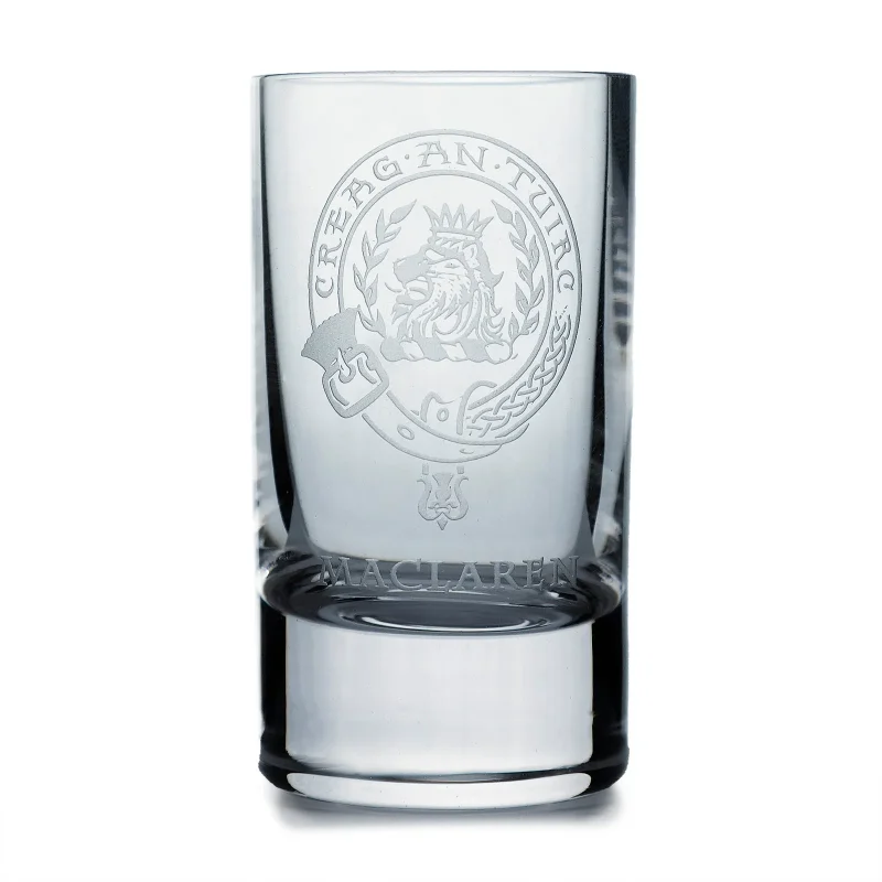 collins crystal clan maclaren shot glass