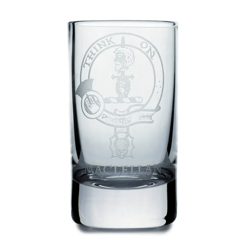 collins crystal clan maclellan shot glass