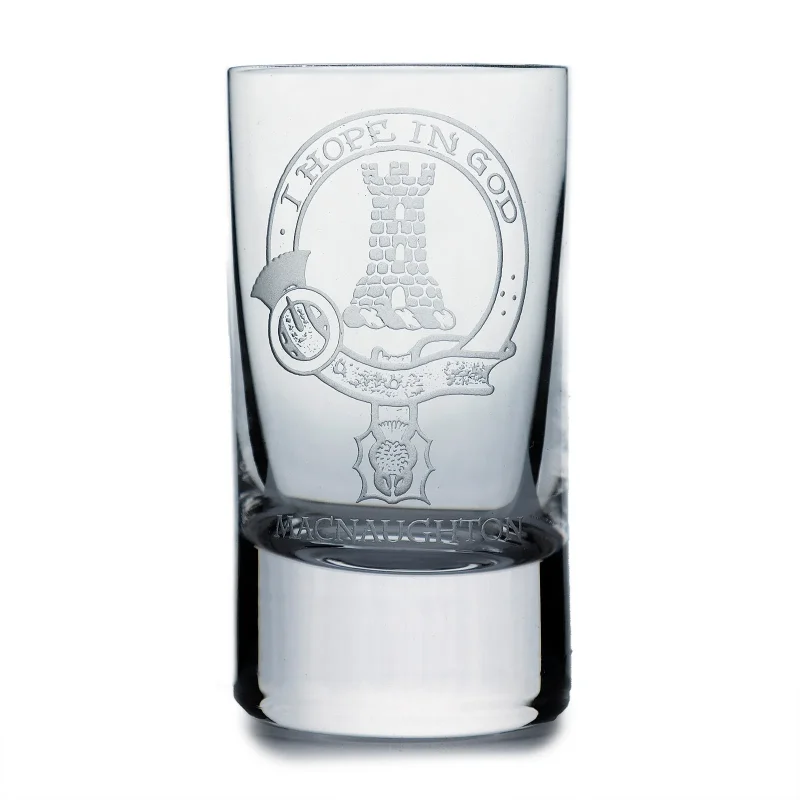 collins crystal clan macnaughton shot glass