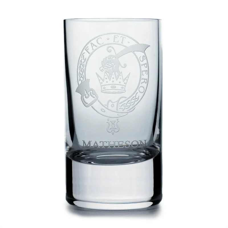 collins crystal clan matheson shot glass