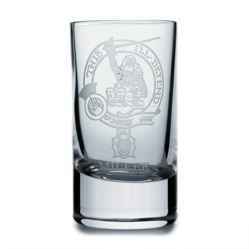 collins crystal clan miller shot glass