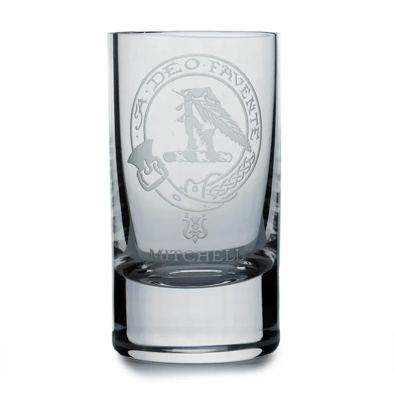 collins crystal clan mitchell shot glass