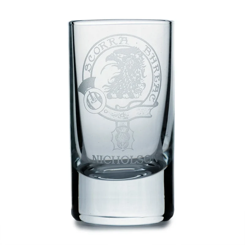 collins crystal clan nicholson shot glass