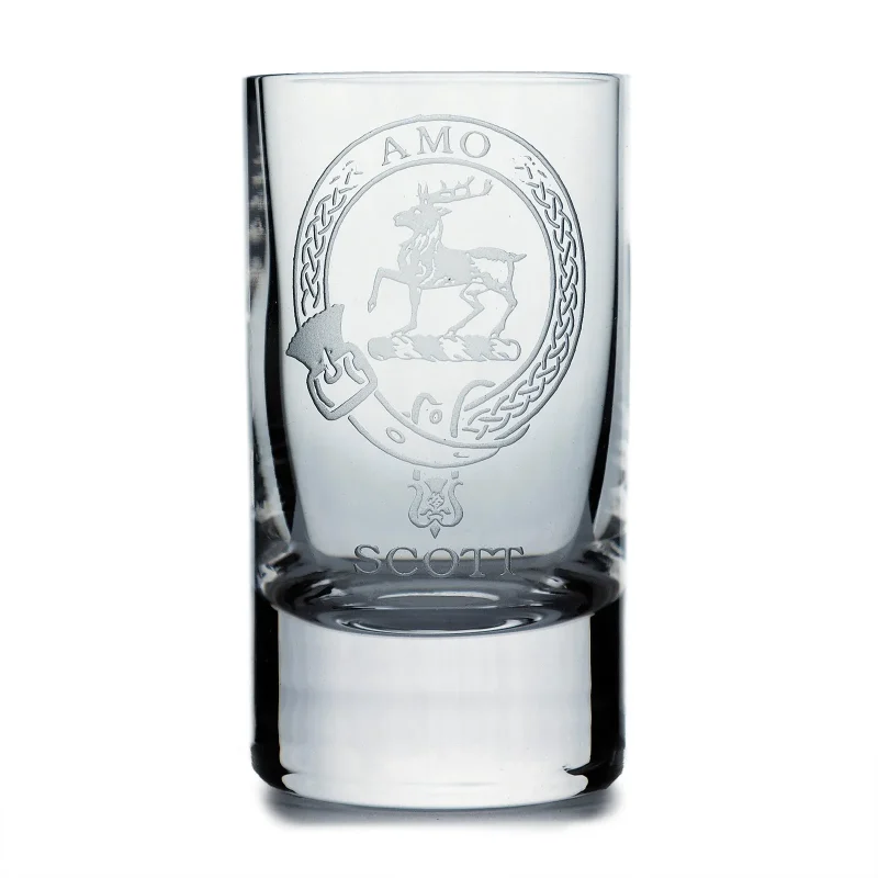 collins crystal clan scott shot glass