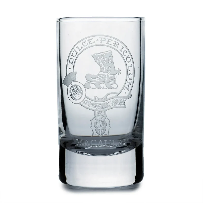 collins crystal clan shot glass macaulay edition