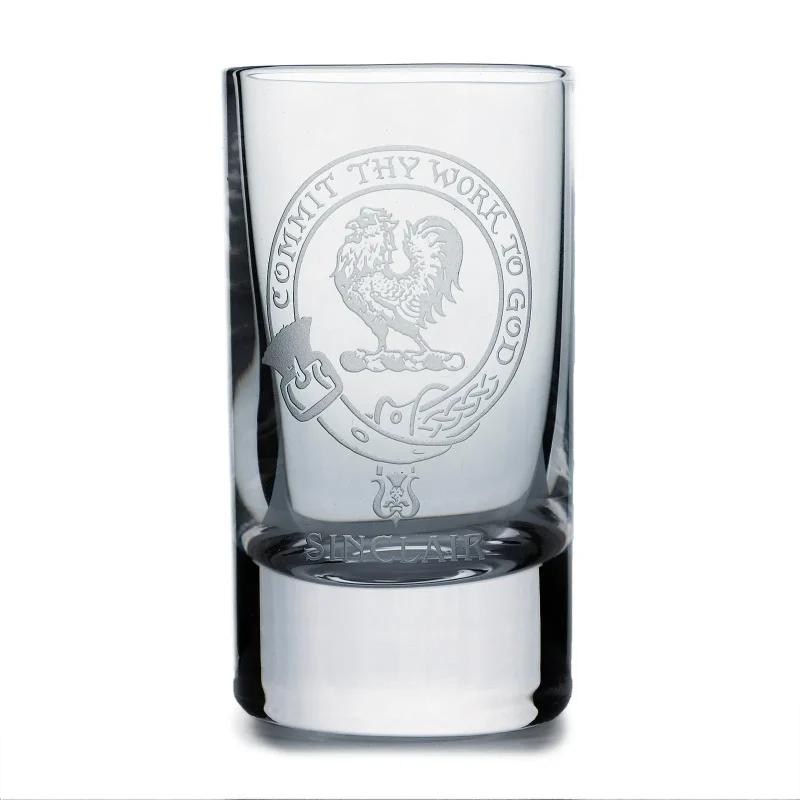 collins crystal clan sinclair shot glass