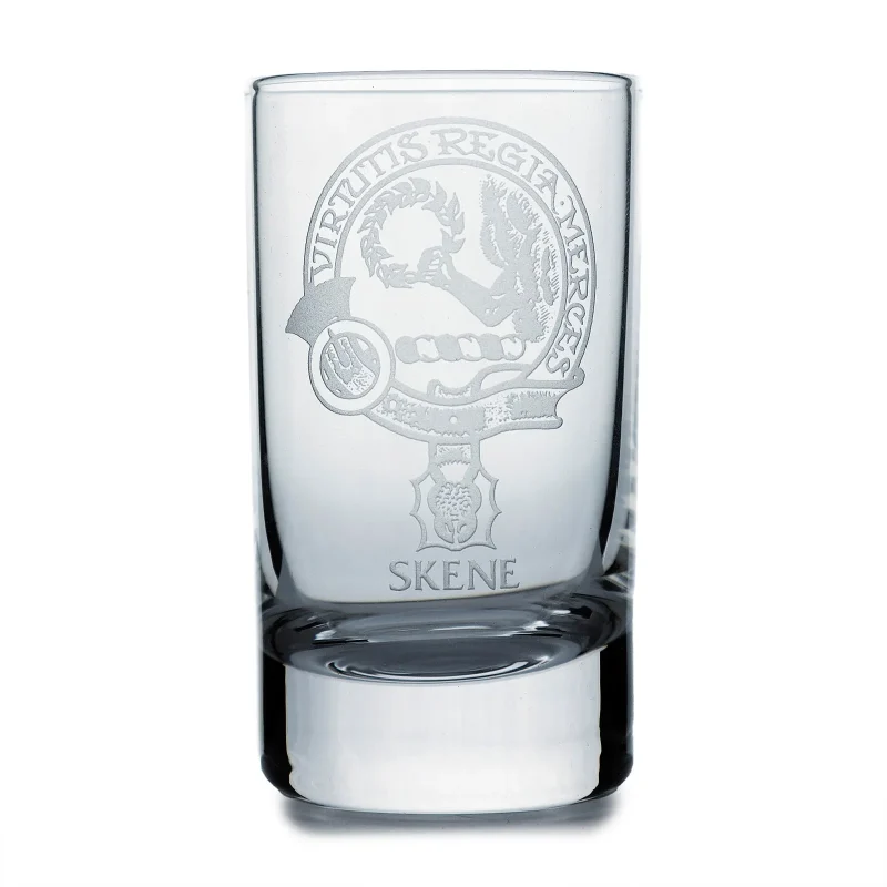 collins crystal clan skene shot glass