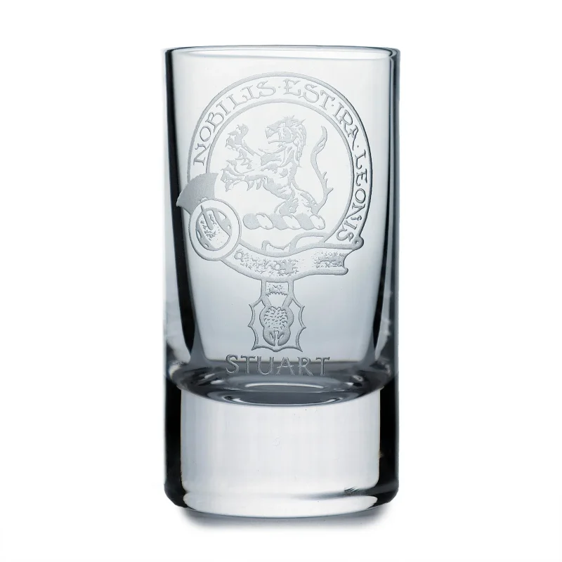 collins crystal clan stuart shot glass