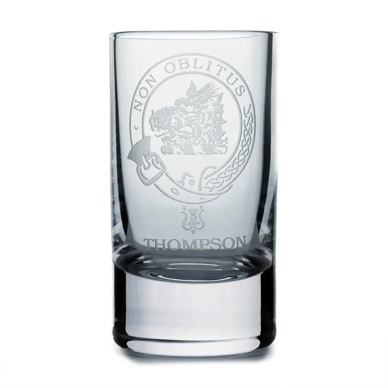 collins crystal clan thompson shot glass