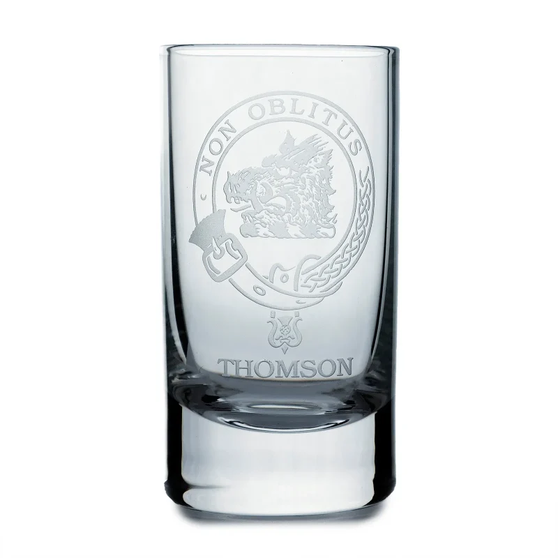 collins crystal clan thomson shot glass