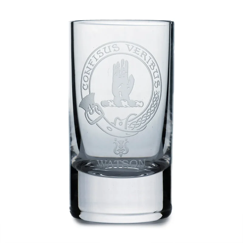 collins crystal clan watson shot glass