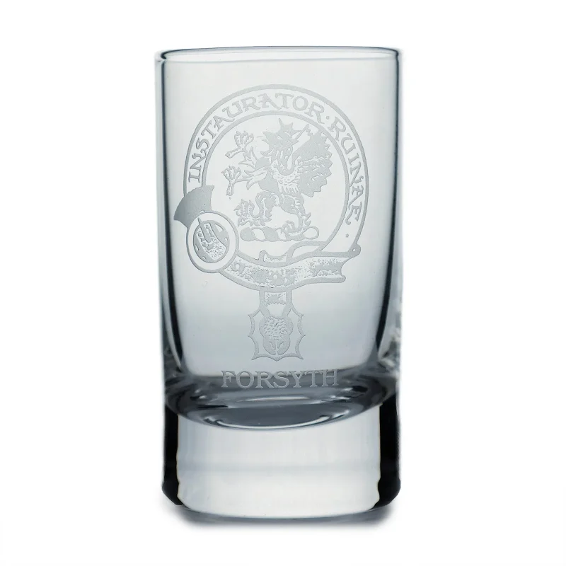 collins crystal forsyth clan shot glass