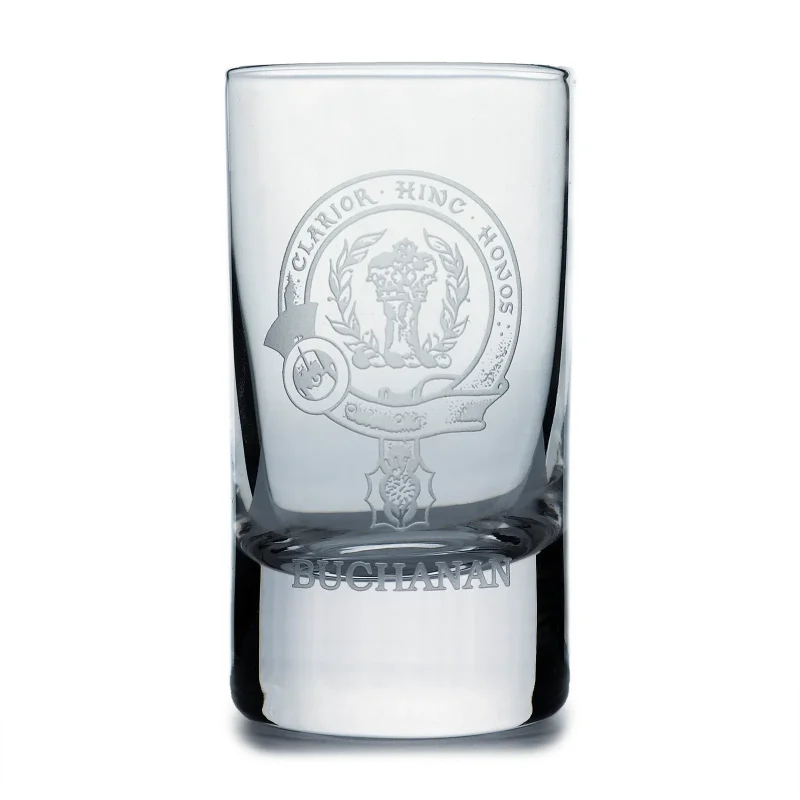 collins crystal modern clan shot glass buchanan