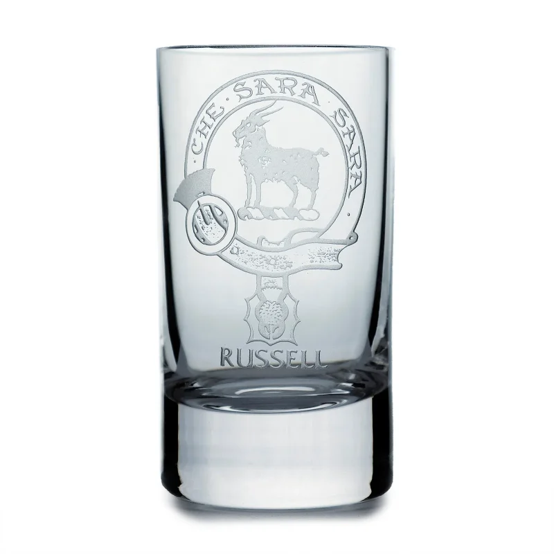 collins crystal russell clan shot glass