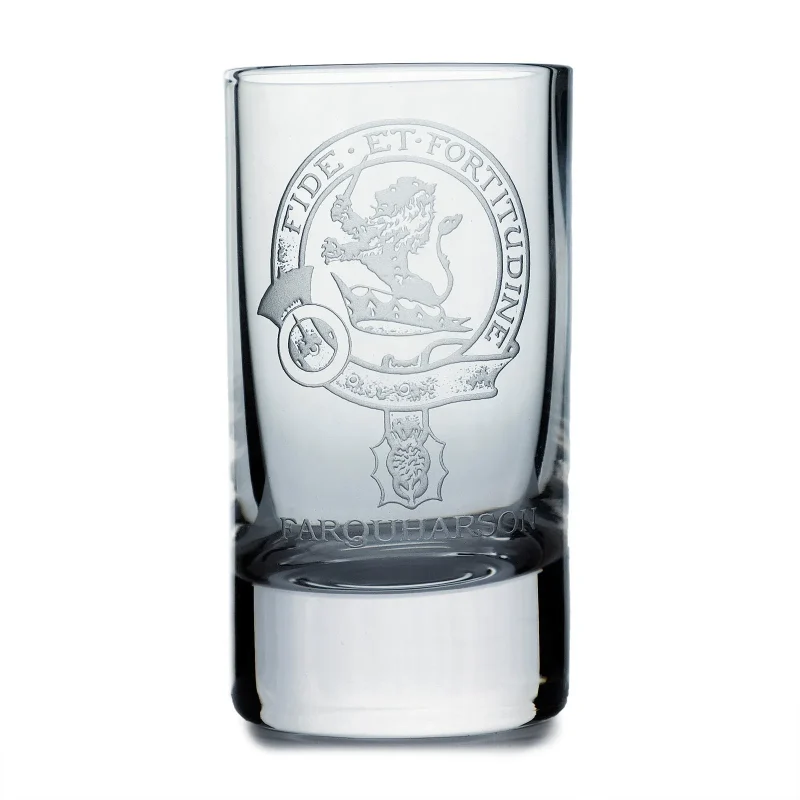 collins farquharson crystal clan shot glass