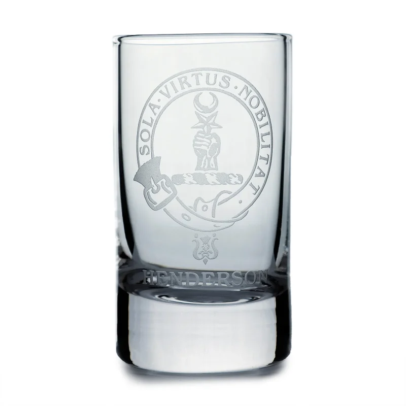 collins henderson crystal clan shot glass