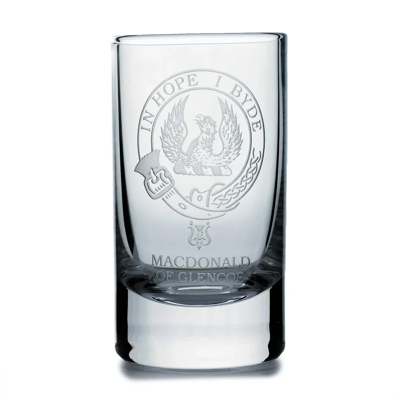 collins m d glencoe crystal clan shot glass