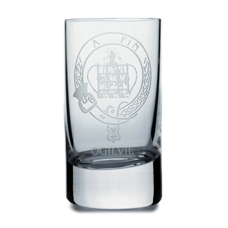 collins ogilvie crystal clan shot glass