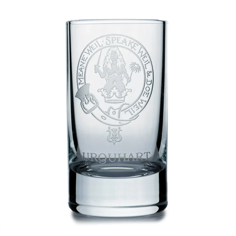 collins urquhart crystal clan shot glass