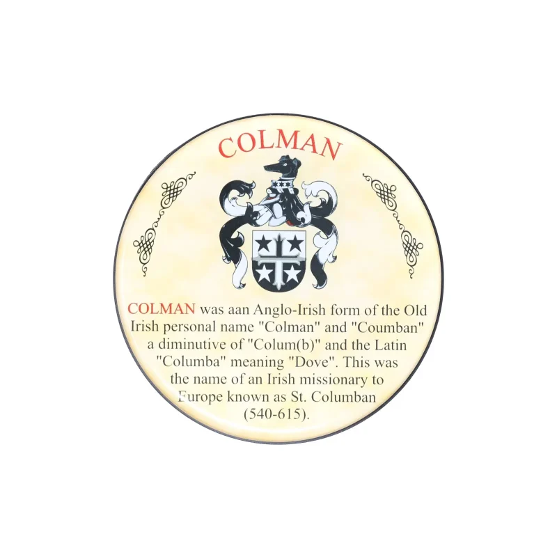 colman heraldic design coasters