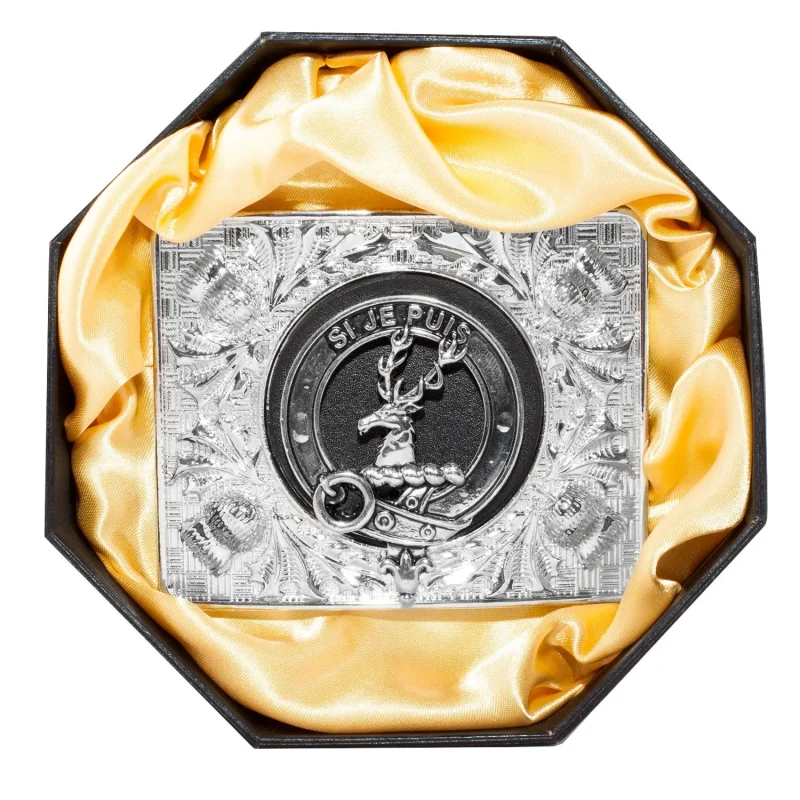 colquhoun clan crest belt buckle