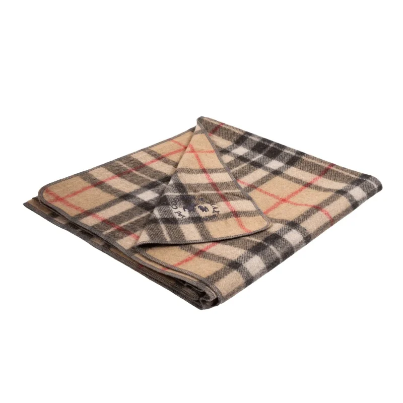 comfy thomson camel tartan pet blanket