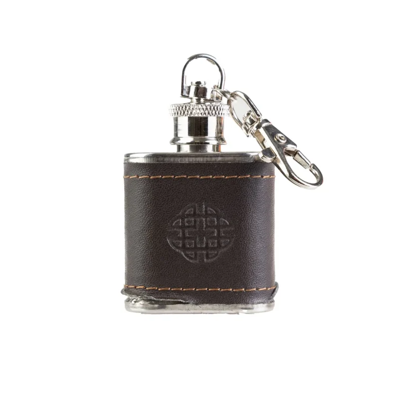 compact celtic design hip flask