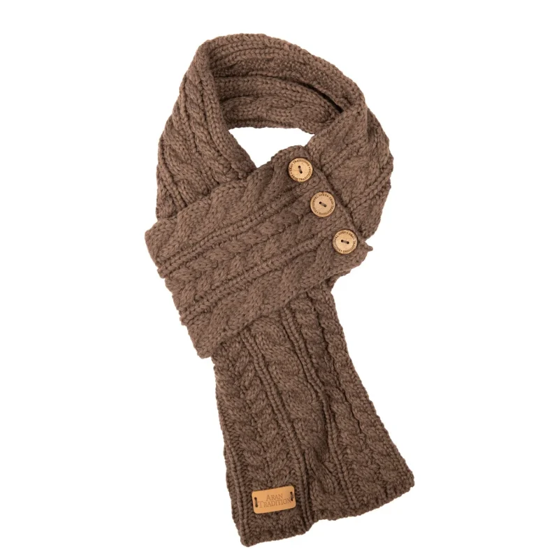 corded button up wrap scarf