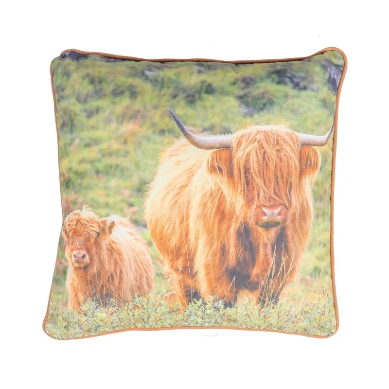 cow and calf decorative cushion