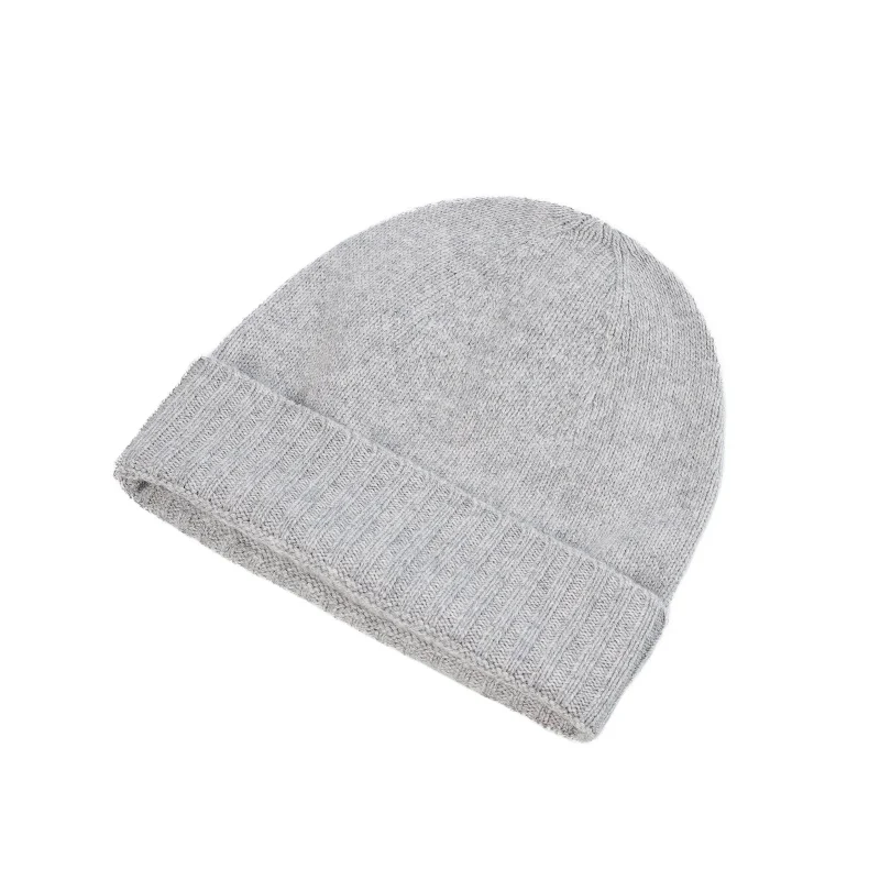 cozy women s grey ribbed beanie hat