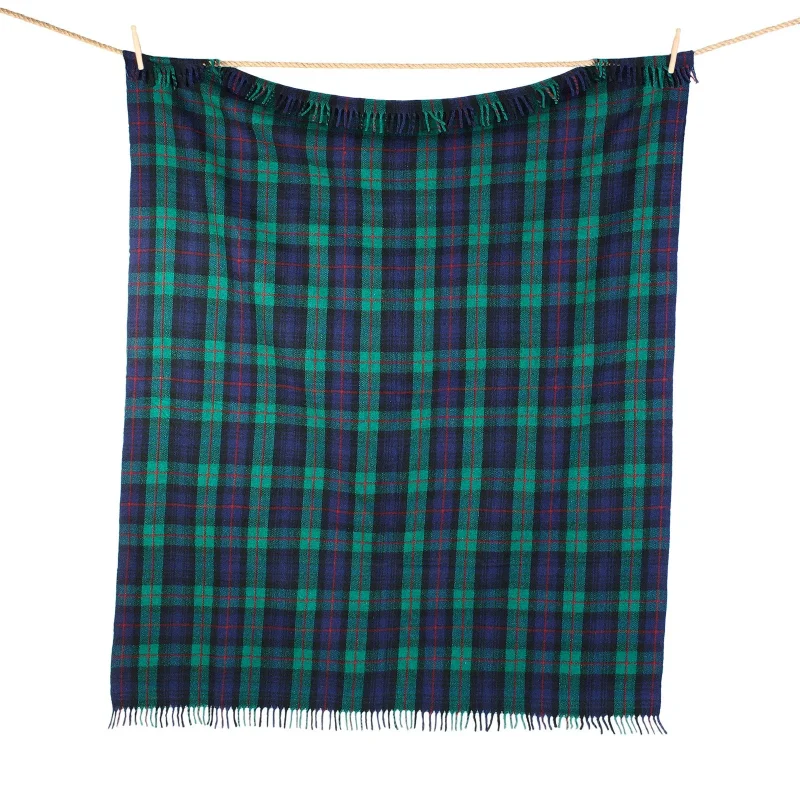 cozy wool blend tartan throw murray of atholl extra warm