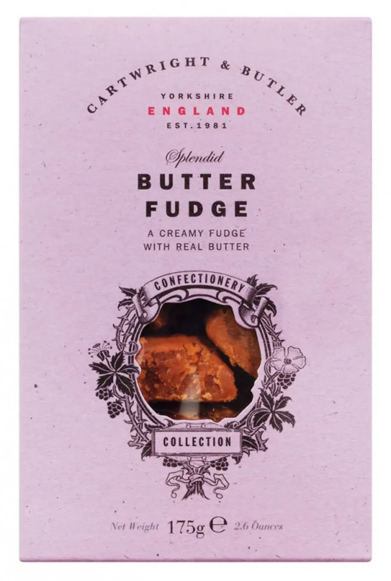 creamy butter fudge in convenient carton