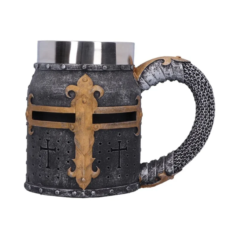 crusader inspired tankard mug