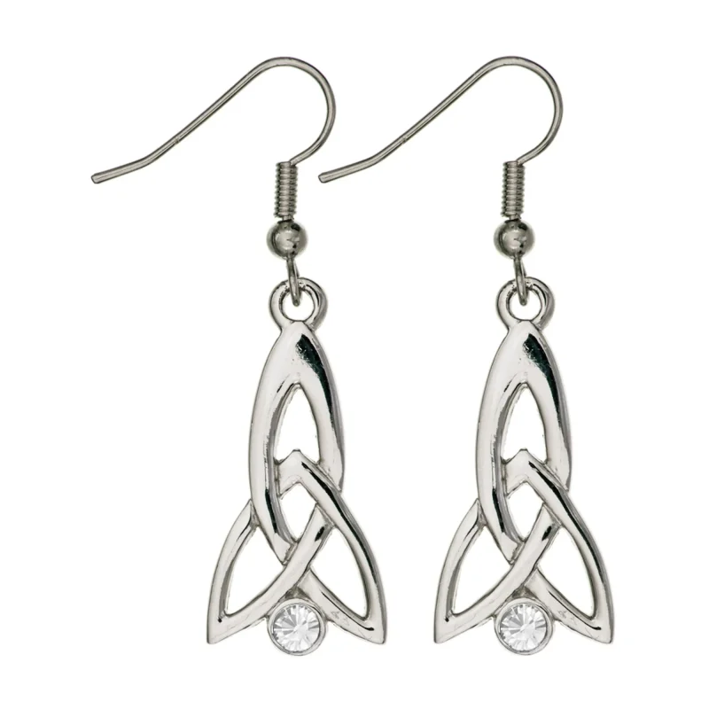 crystal celtic fuchsia earrings