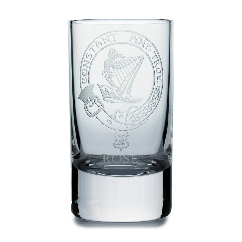 crystal clan collins rose shot glass